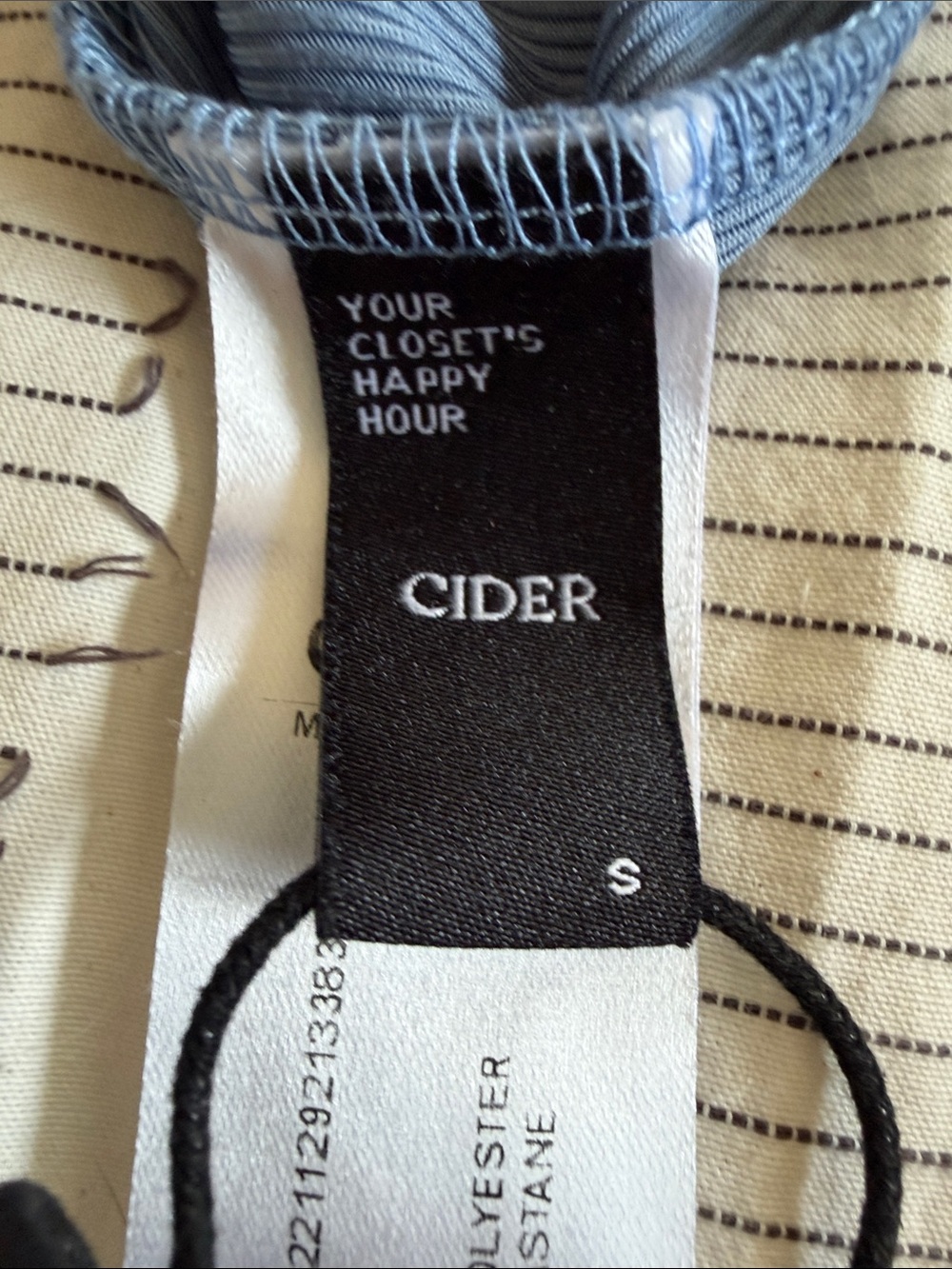 Cider Sleeveless Dusty Blue Wide-Leg Jumpsuit - Picture 9 of 9